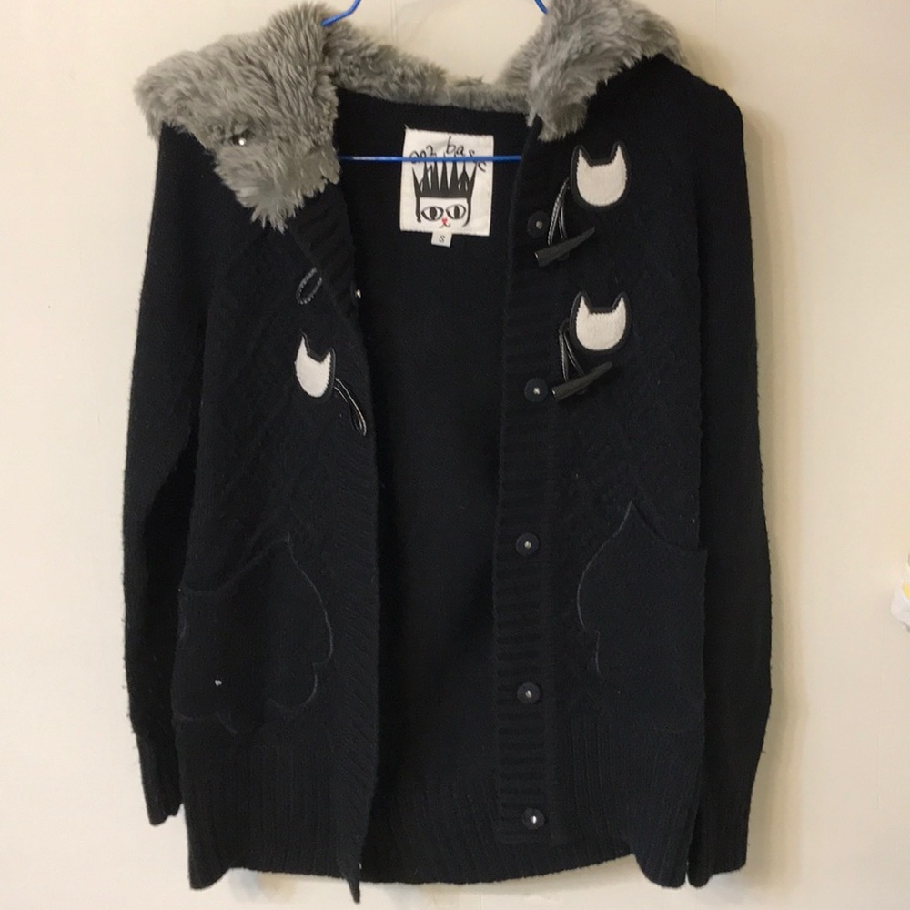 Cute furry cardigan; warm cute comfortable